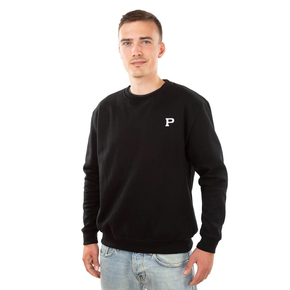 Sweatshirt P-Logo Pullover Schwarz L Platzangst Platzangst Sweater