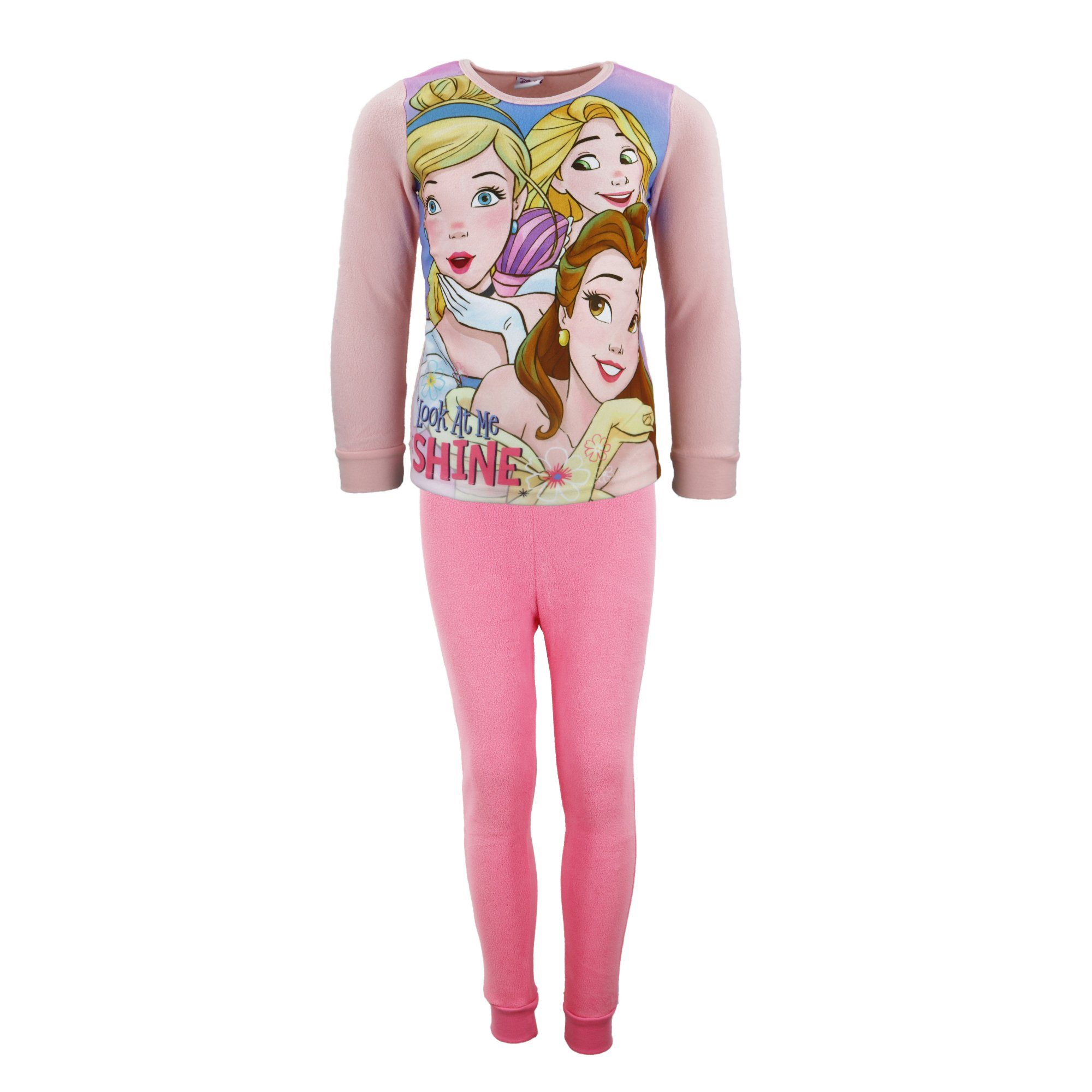 Prinzessinnen Polar Hausanzug Disney Schlafanzug Kinder Fleece Disney Schlafanzug Rosa 128 Gr. 92 bis
