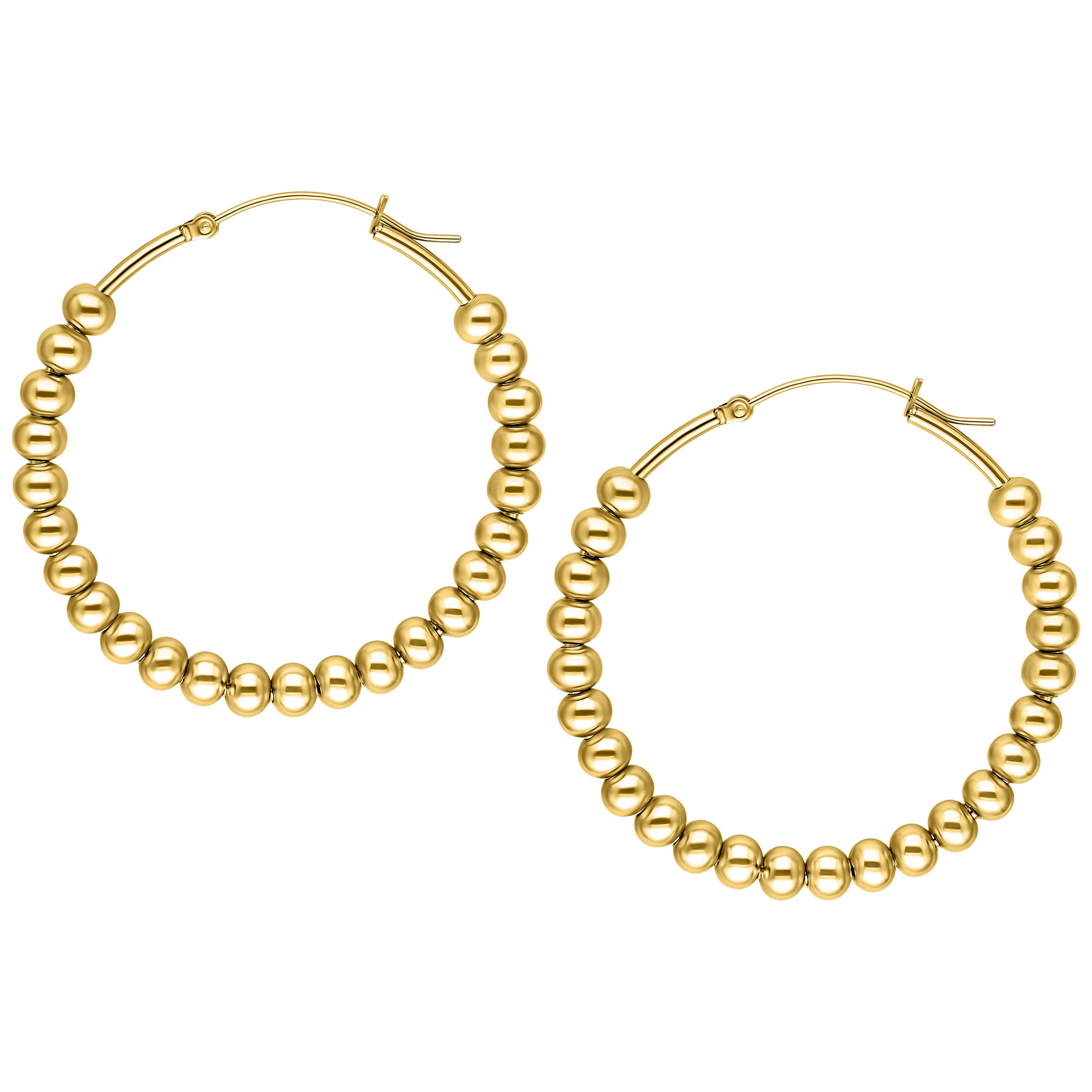 Paar Ohrhänger Bubble Hoops - Gold