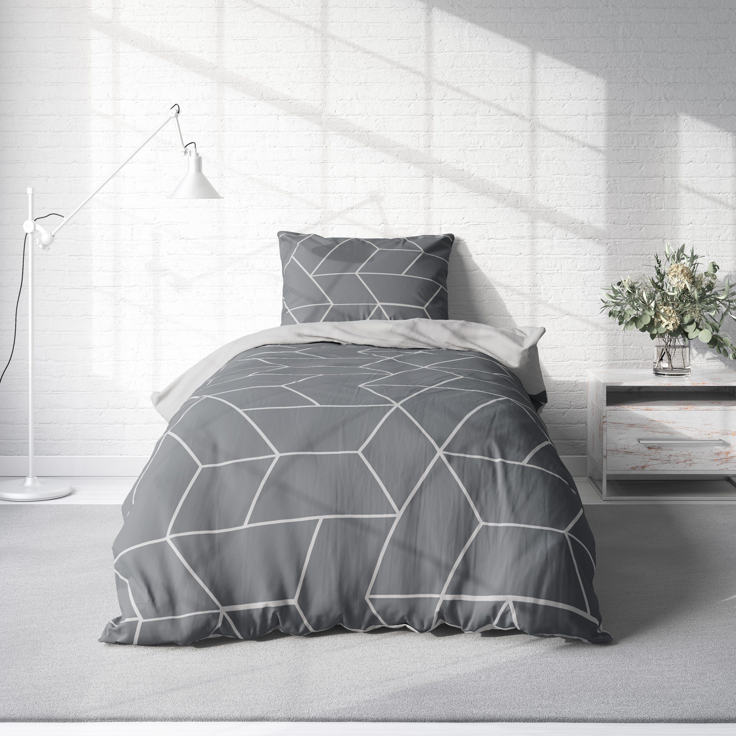 One Home Bettwäsche Jack, Microfaser, 2 teilig, grafisch und geometrisch, N günstig online kaufen