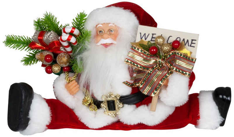 Christmas Paradise Weihnachtsmann Deko-Figur mit flexiblen Beinen Rot 30cm (1 St), Nikolaus Weihnachtsdeko Rot