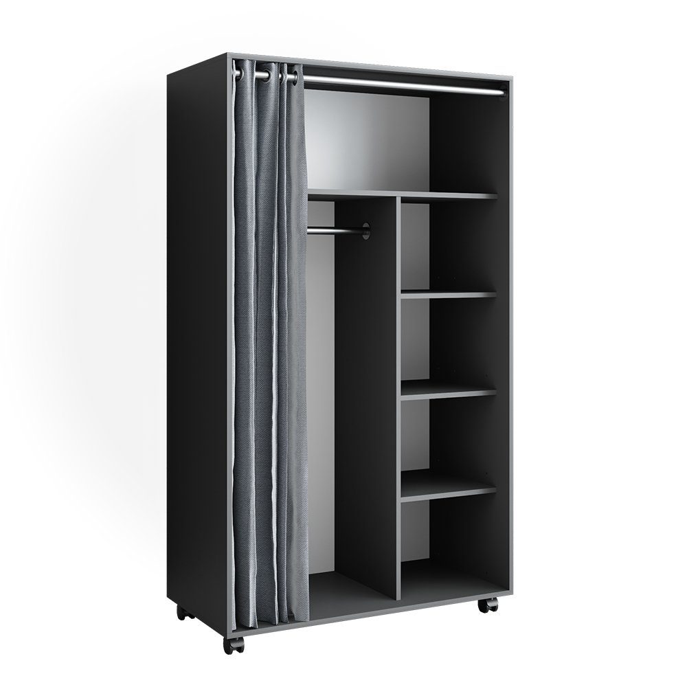 Vicco Kleiderschrank Doros, Grau, 100 x günstig online kaufen