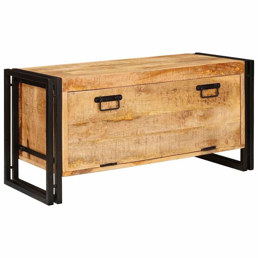 vidaXL Schuhregal Schuhschrank mit Regal Braun 90 x 38 x 45 cm Massivholz, 1-tlg.