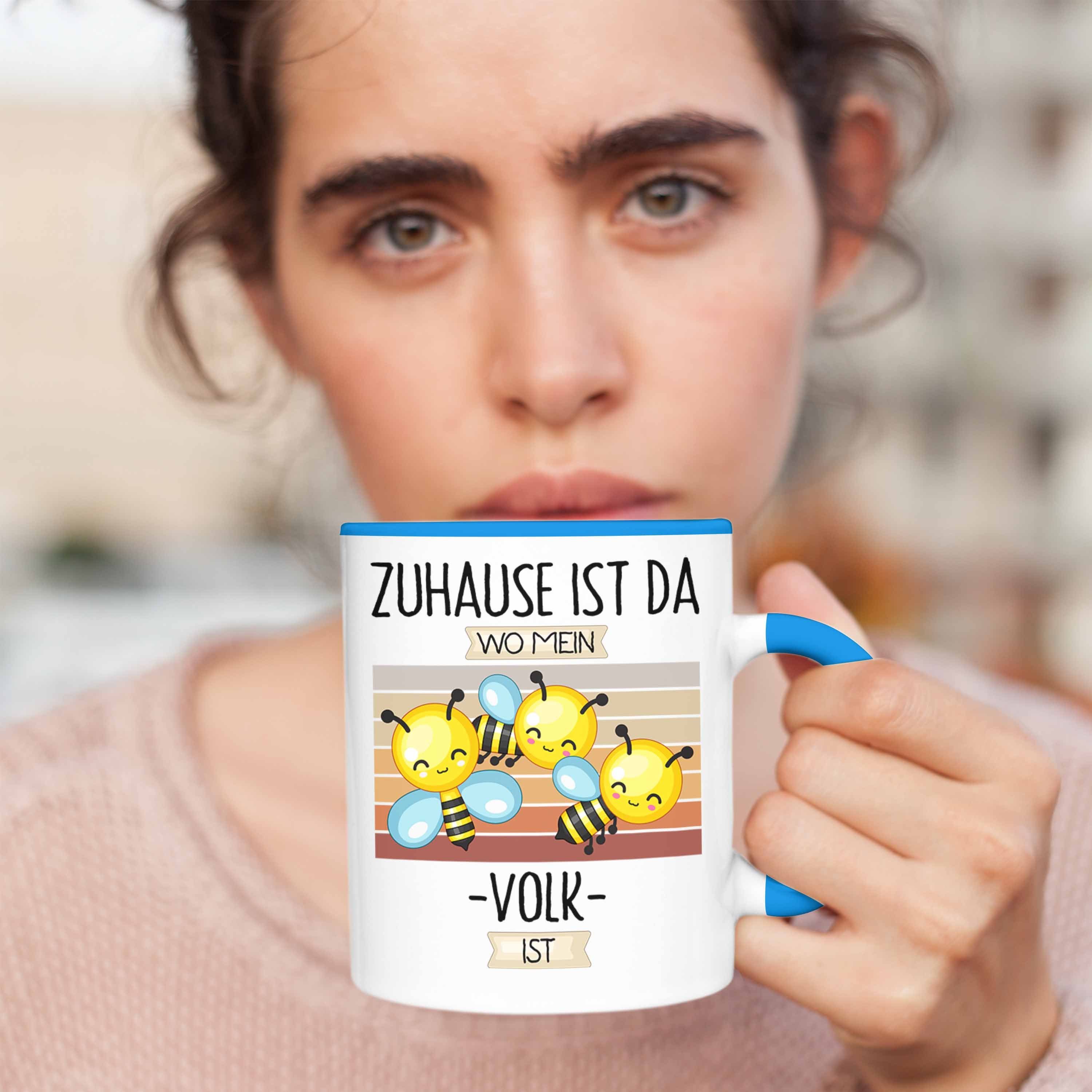 Blau Lustiger Imker Tasse Zuhause Tasse Da Ist Geschenkidee Spruch Wo Trendation Me Geschenk