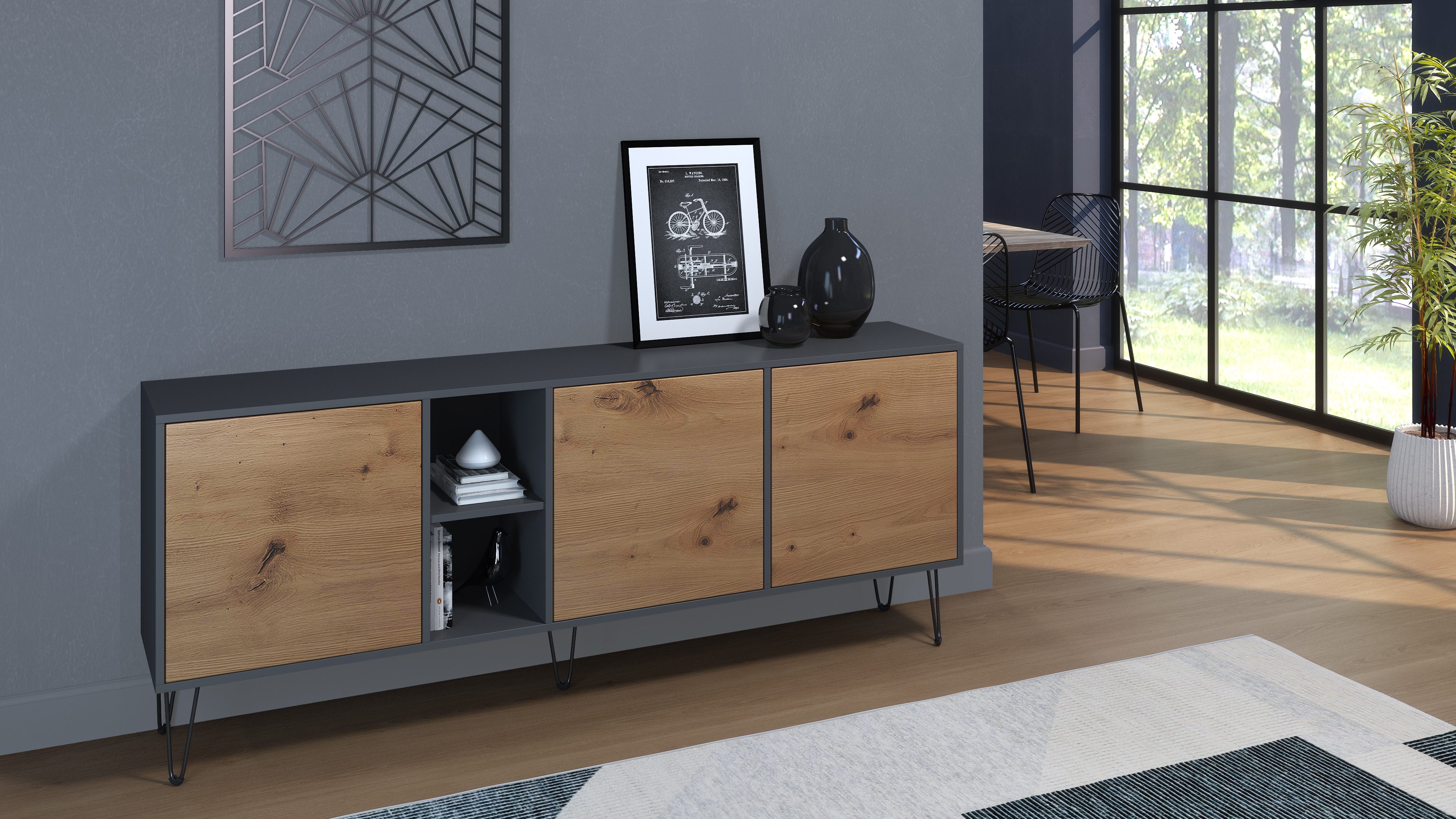 Vladon Sideboard Havana (TV-Schrank mit 3 günstig online kaufen