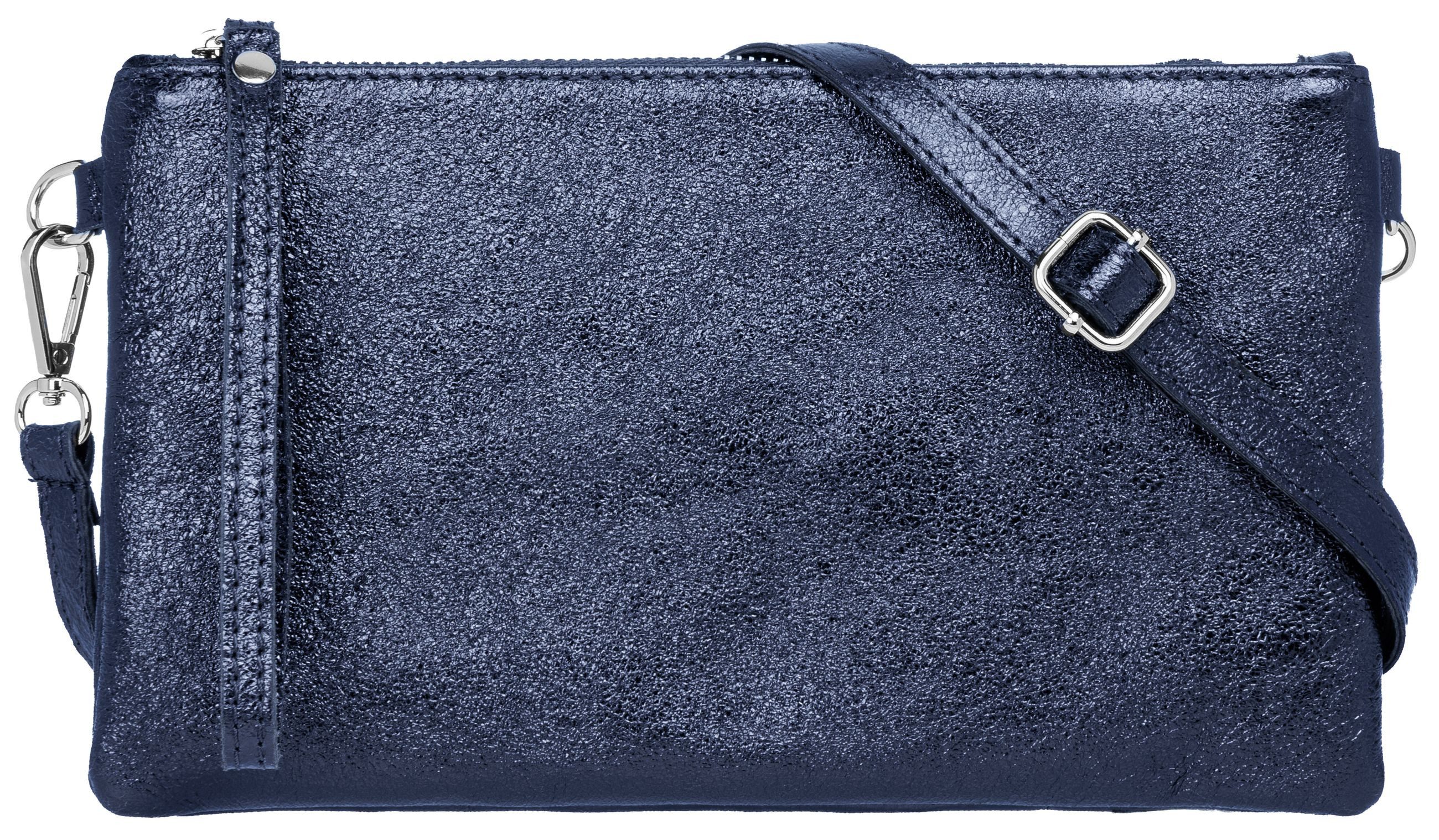 Caspar Clutch Leder Abendtasche Damen Umhängetasche - CLASSIC LINE - Modell No.717, leicht, elegant & langlebig- 100% Echtleder - Handmade in Italy
