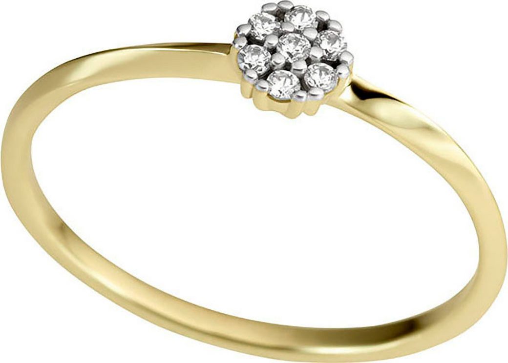 Firetti Fingerring Schmuck Geschenk Gold 333 Damenring Verlobung Blume floral bicolor, mit Brillanten