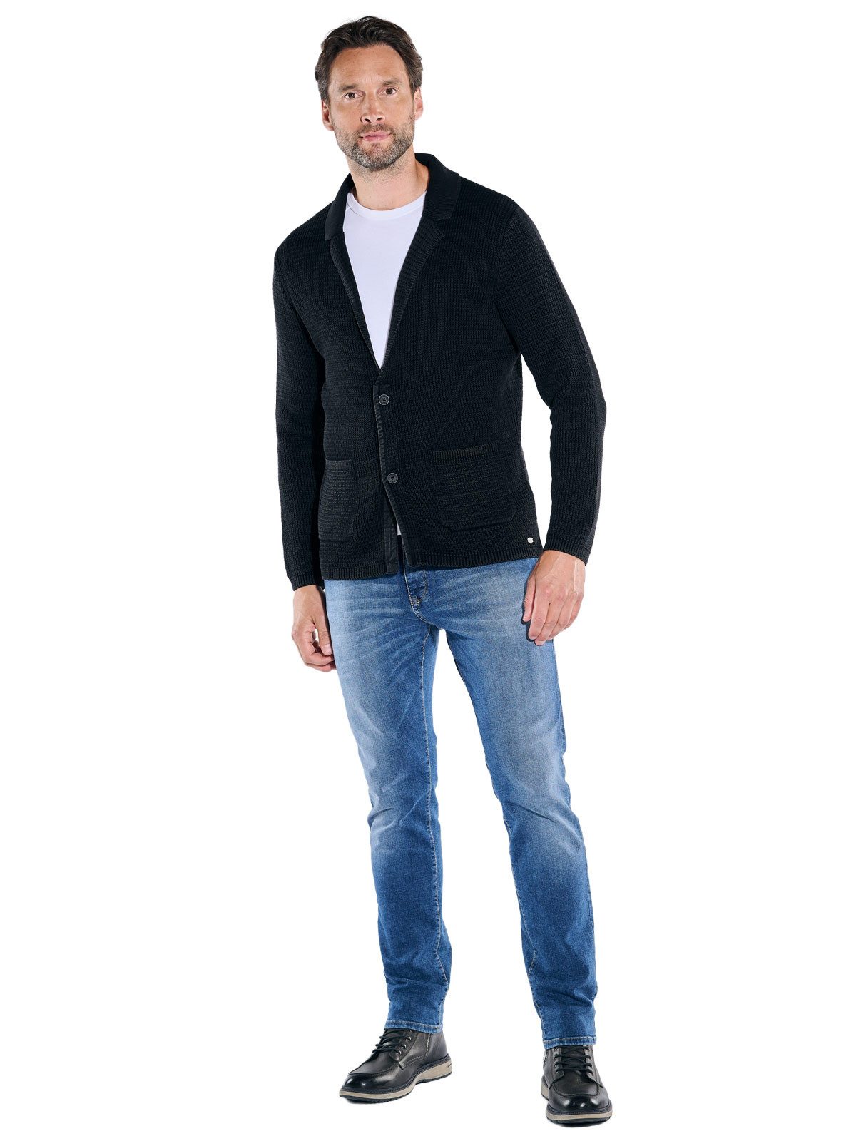 Engbers Stricksakko engbers Herren Sakko in edler Strickqualität, Schwarz günstig online kaufen