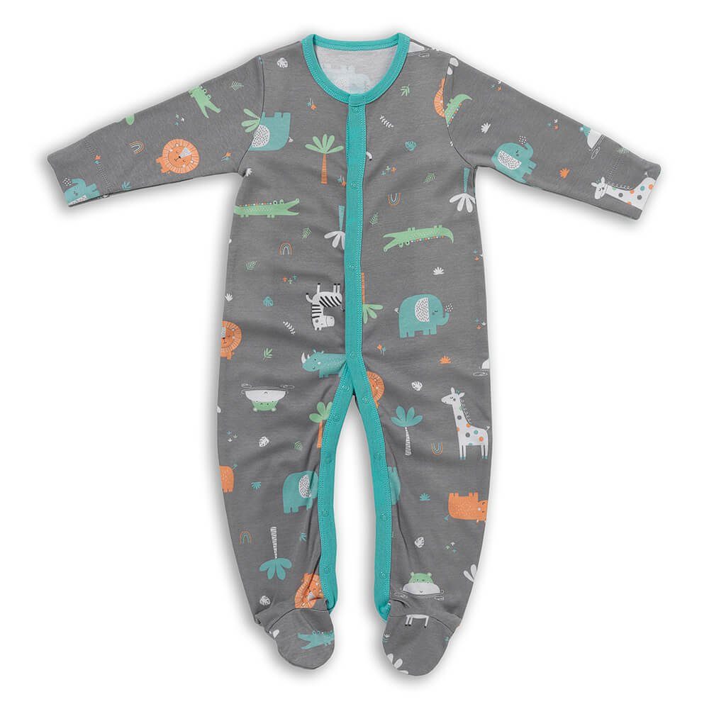 Schlummersack Schlafanzug Safari Baby-Schlafanzug langarm zertifiziert Pack Bio 2er OEKO-TEX