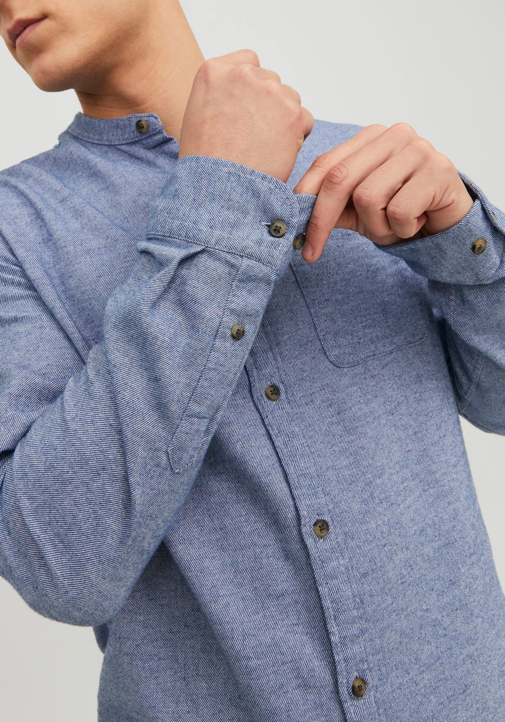 Jack & Jones Langarmhemd JJEBAND MELANGE SHIRT LS SN