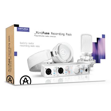 Arturia Digitales Aufnahmegerät (MiniFuse Recording Pack White USB-Audio Interface+ CM1 + EF1 - USB A)