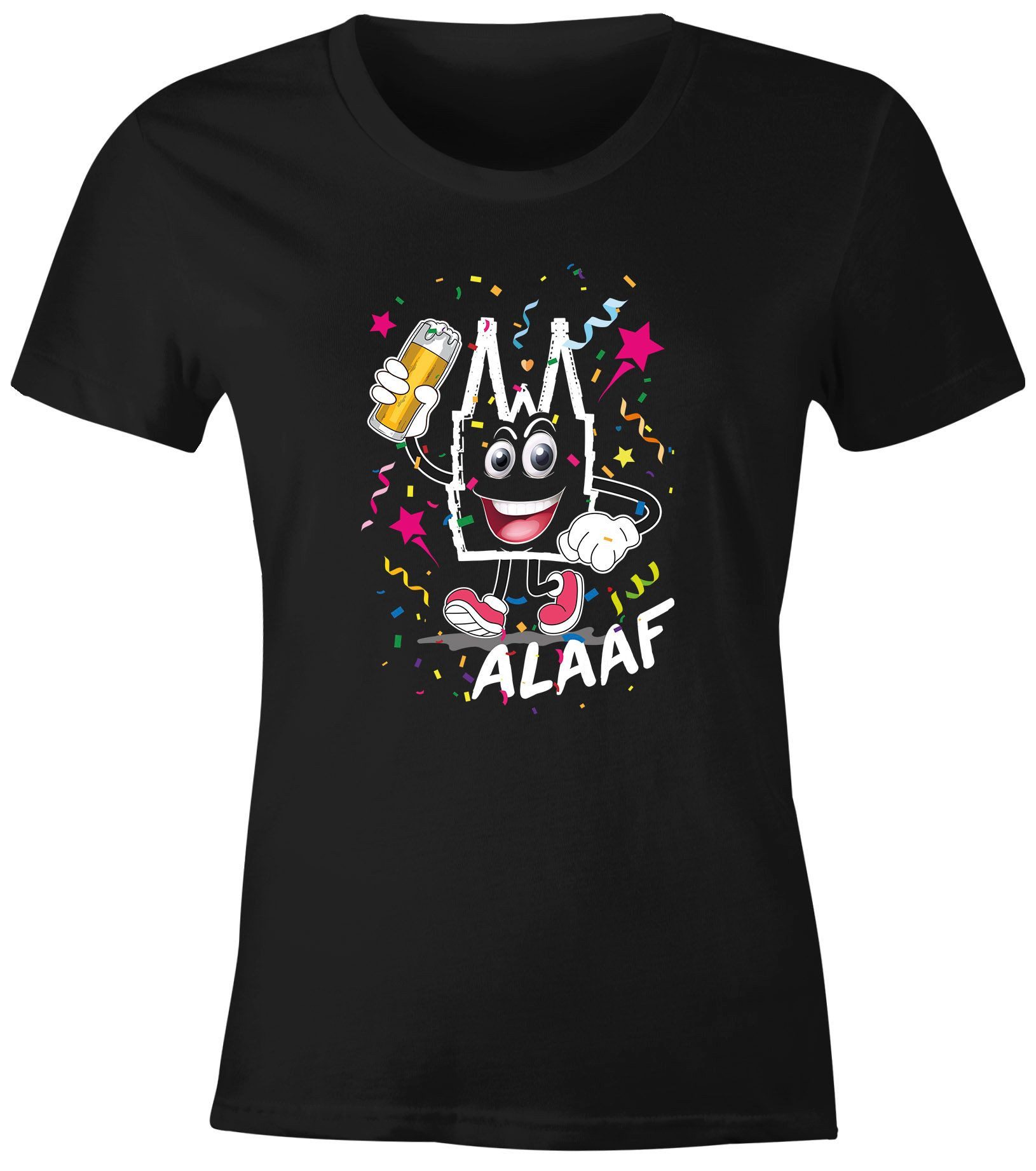 MoonWorks Print-Shirt Damen T-Shirt Fasching Karneval günstig online kaufen