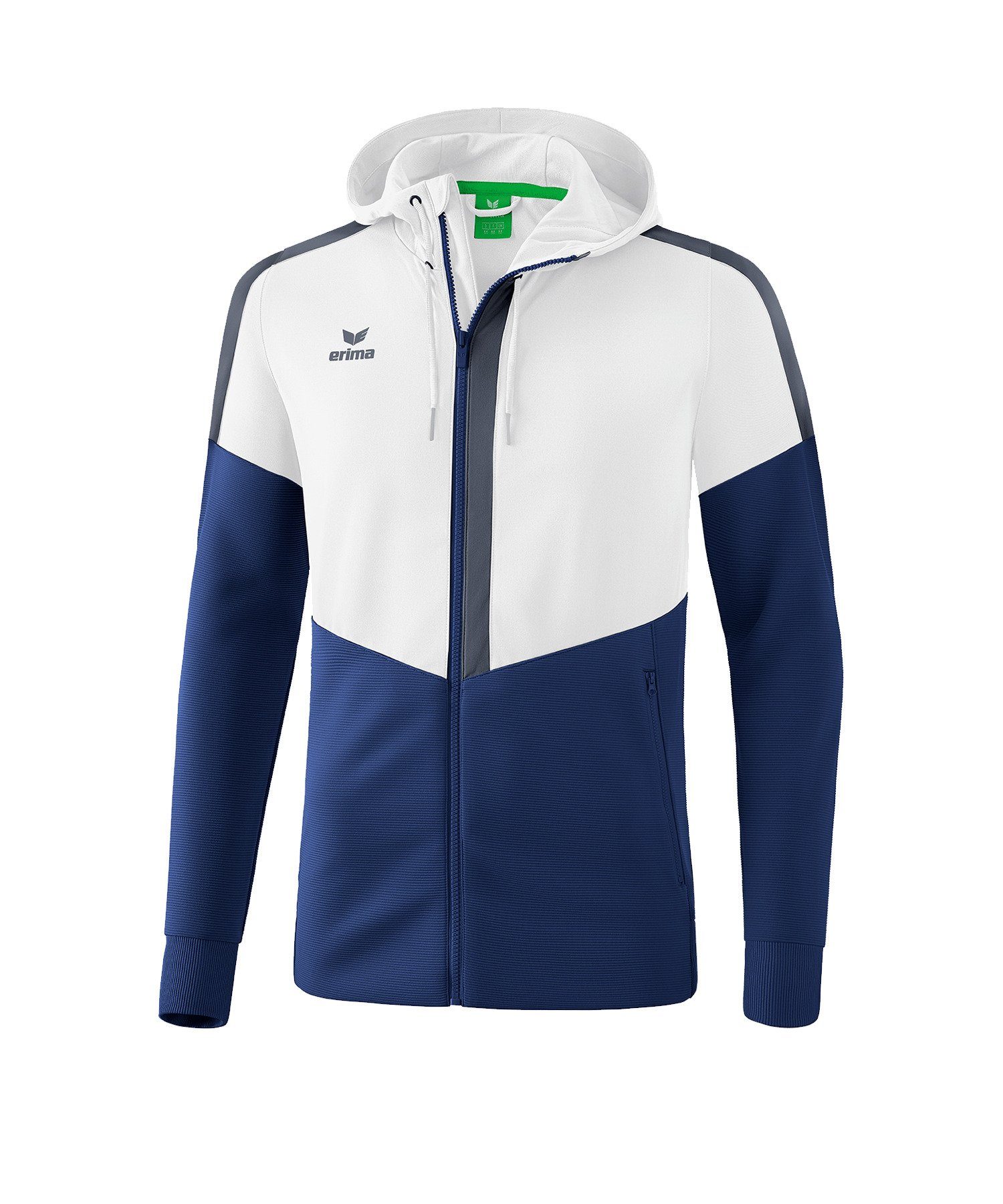 Erima Sweatjacke Squad Kapuzen-Trainingsjacke weissblaugrau