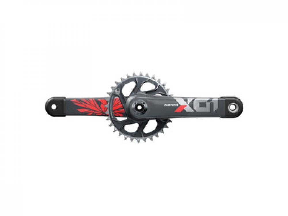 Fahrradkurbel SRAM X01 Eagle DUB Kurbelgarnitur 170mm 32T rot - leichte Carbon-Power