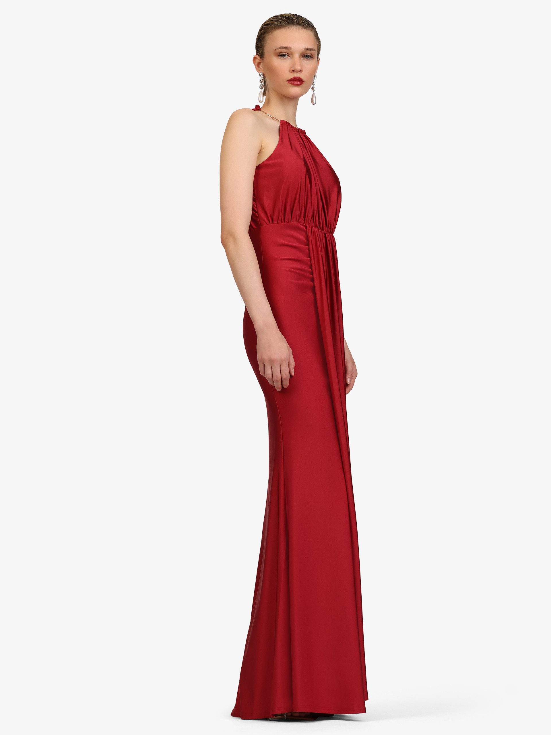 Kraimod Abendkleid mit Drapierung und Rückenausschnitt