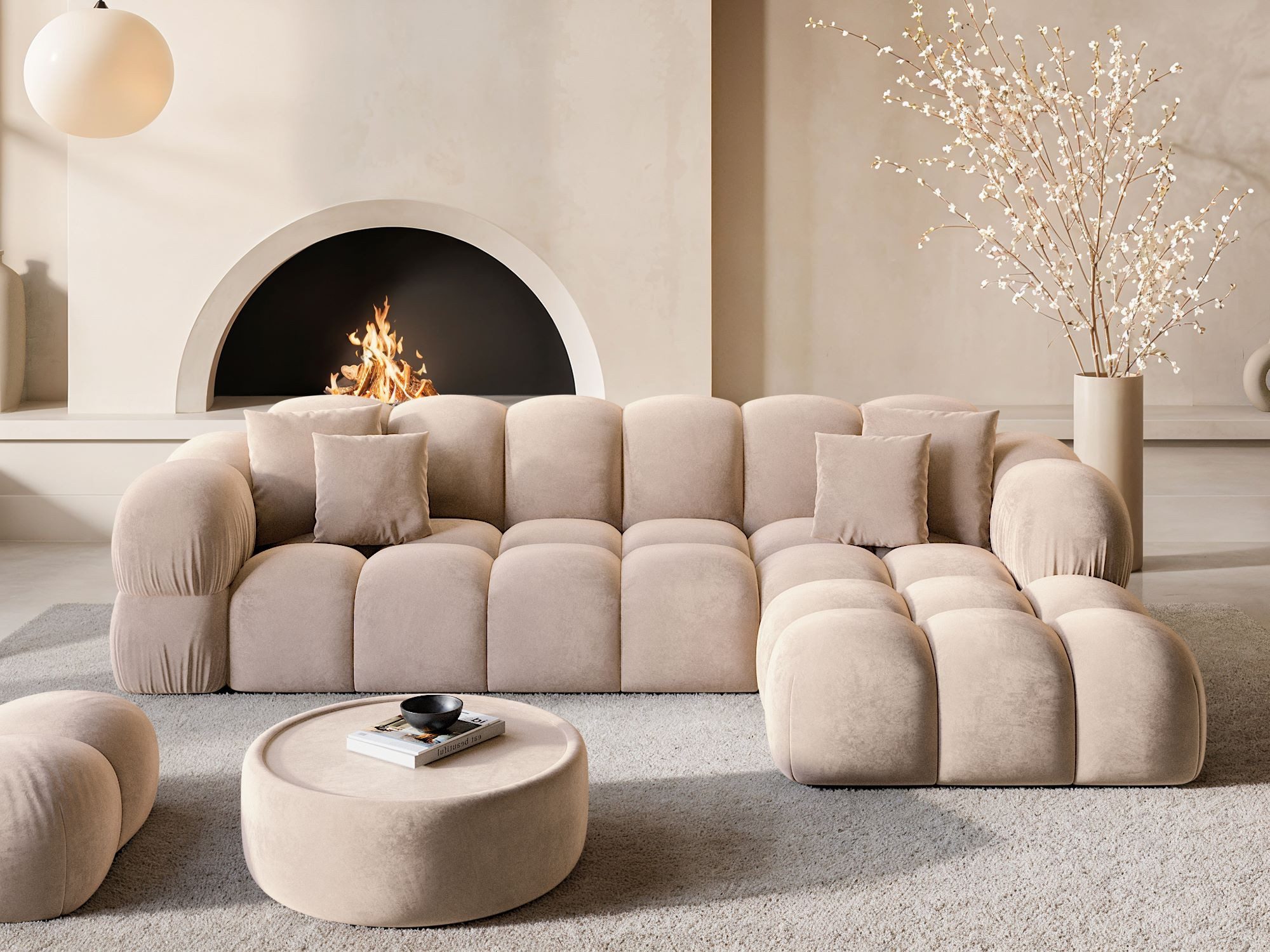 Sofa Dreams Ecksofa Stoff Ecksofa Monteverde L-Form, Ecksofa, L-Form, Zeitloser Look in L-Form, 2 Zierkissen inklusive