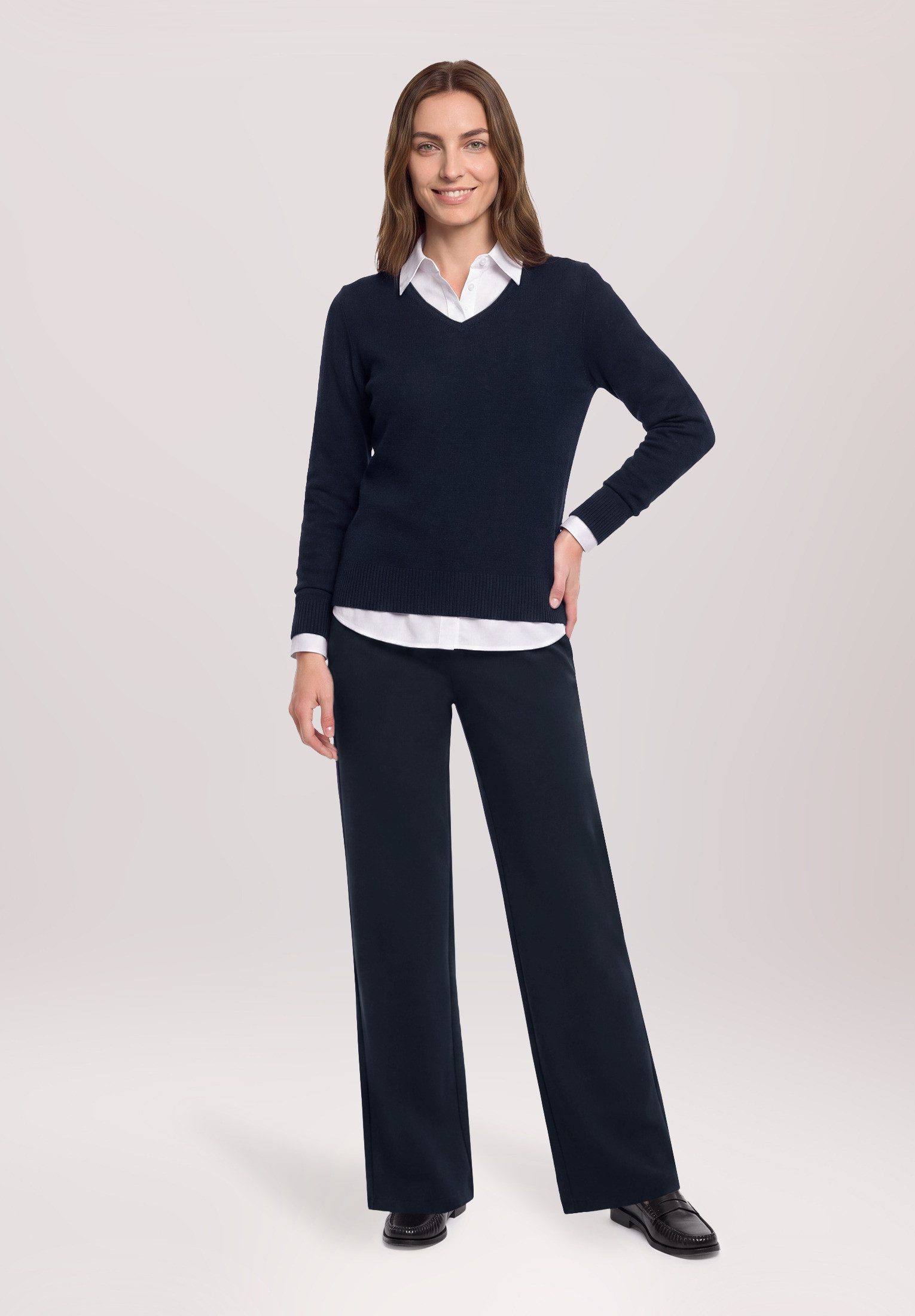 Betty Barclay Strickpullover Damen mit V-Ausschnitt (1-tlg) Strick