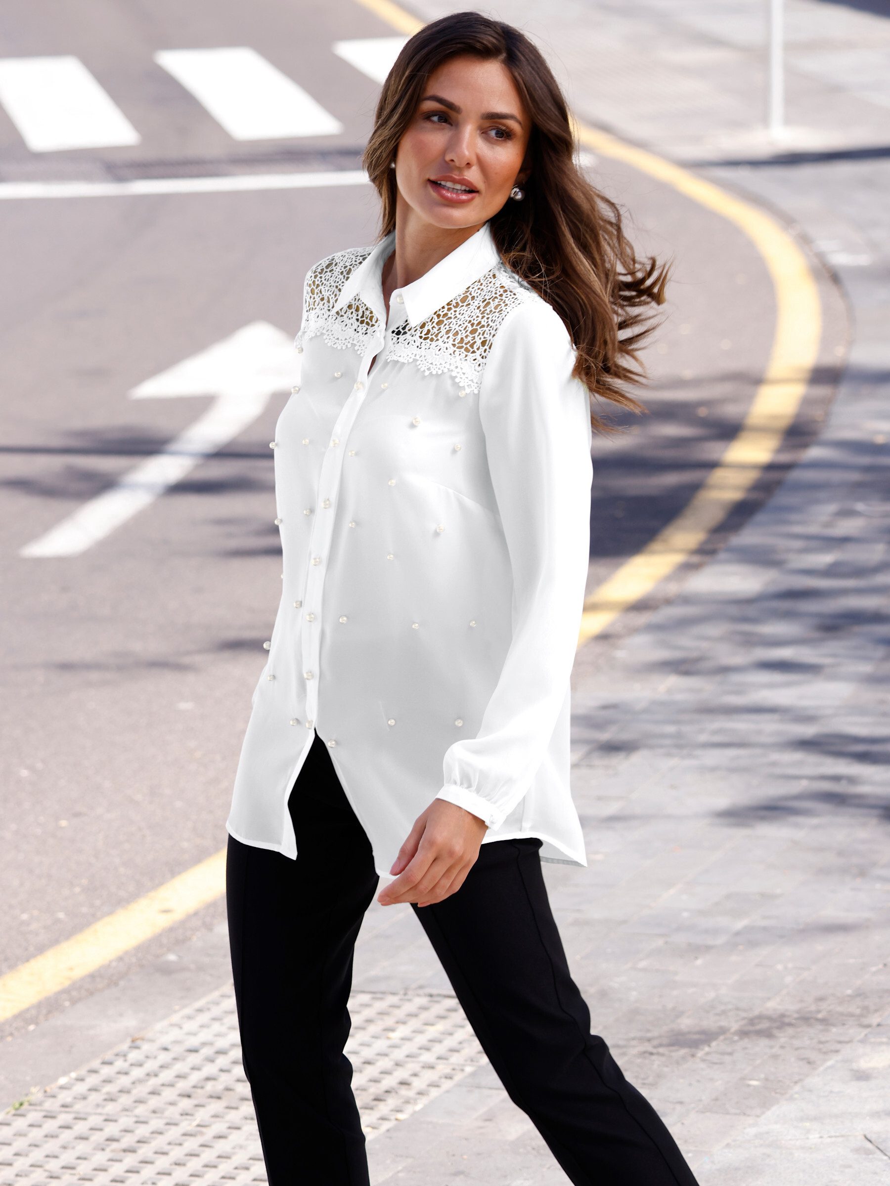 Witt Klassische Bluse Longbluse Langarm