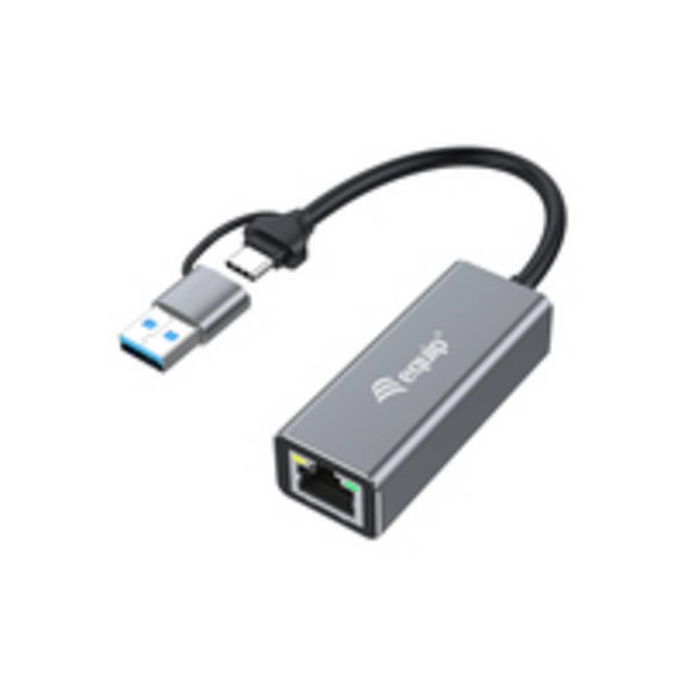 Equip USB-C auf 2,5 Gigabit Ethernet Netzwerk (USB-C+A) Adapter, USB-Adapter