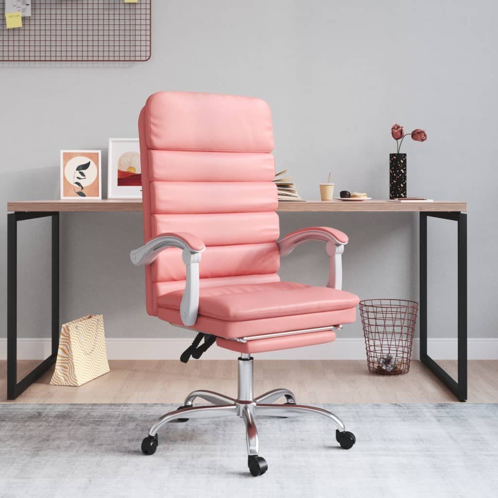 vidaXL Bürostuhl Bürostuhl mit Massagefunktion Rosa Kunstleder (1 St)