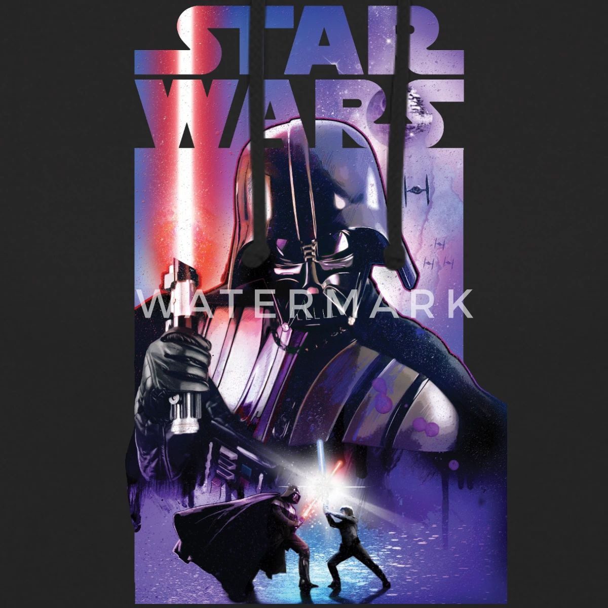 Spreadshirt Hoodie Star Wars Darth Vader Mit Rotem Lichtschwert Unisex Hoodie (1-tlg)