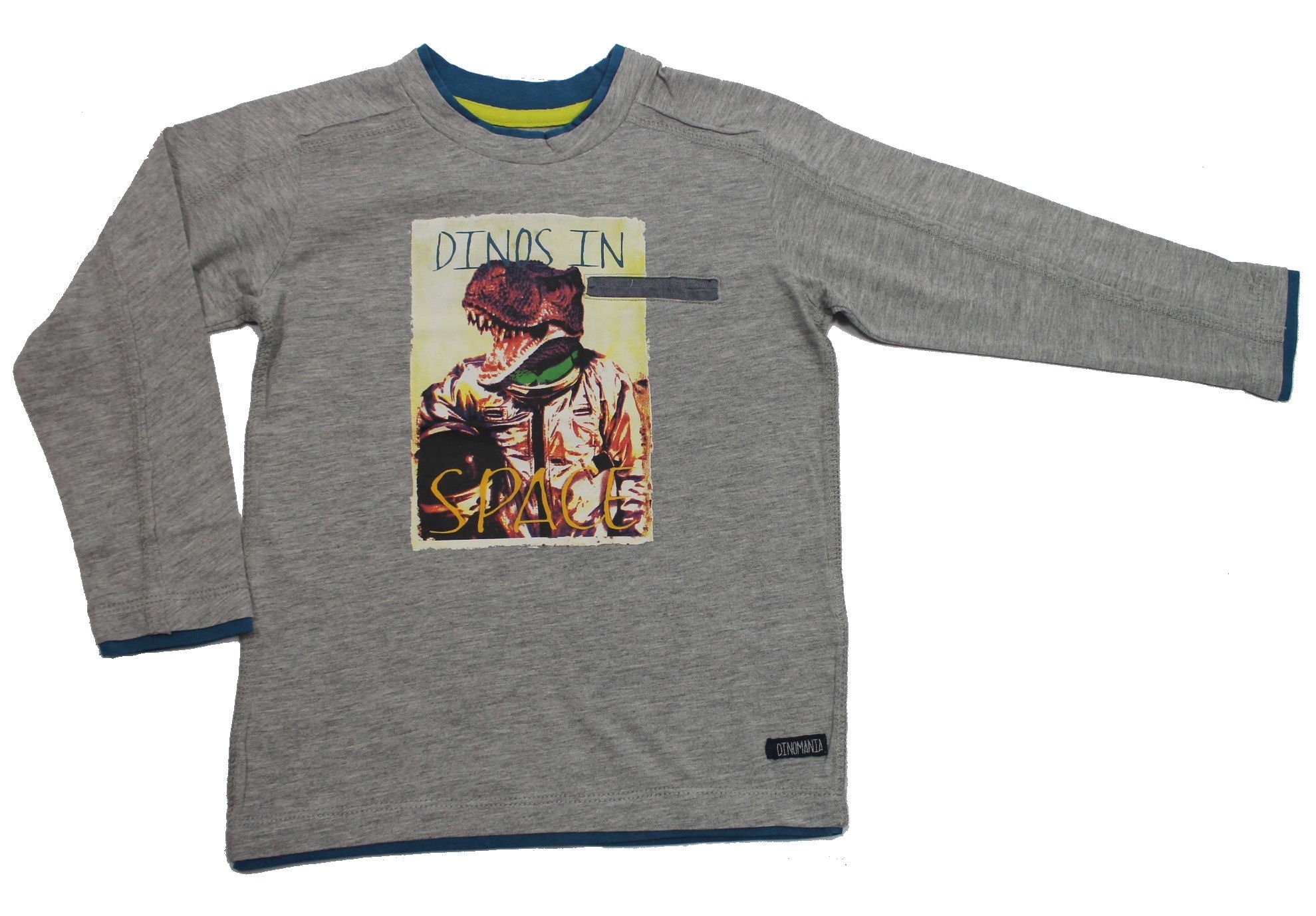 Kanz Langarmshirt Kanz Dinomania Langarmshirt Dinos in space grau (1-tlg)