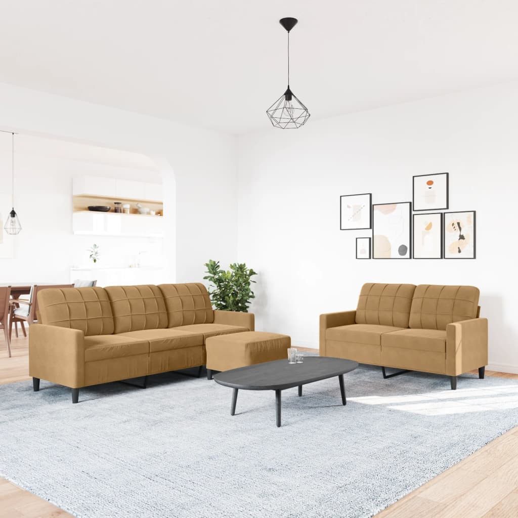 vidaXL Sofa 3-tlg. Sofagarnitur mit Kissen günstig online kaufen