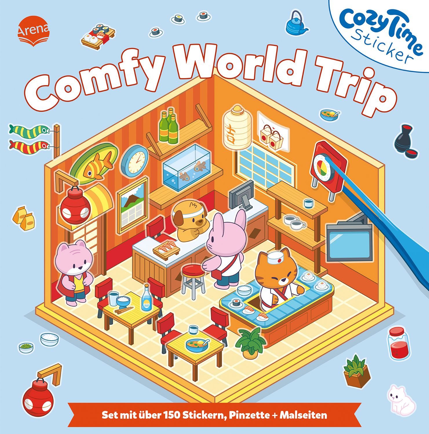 Cozy Time Sticker. Comfy World Trip / diverse