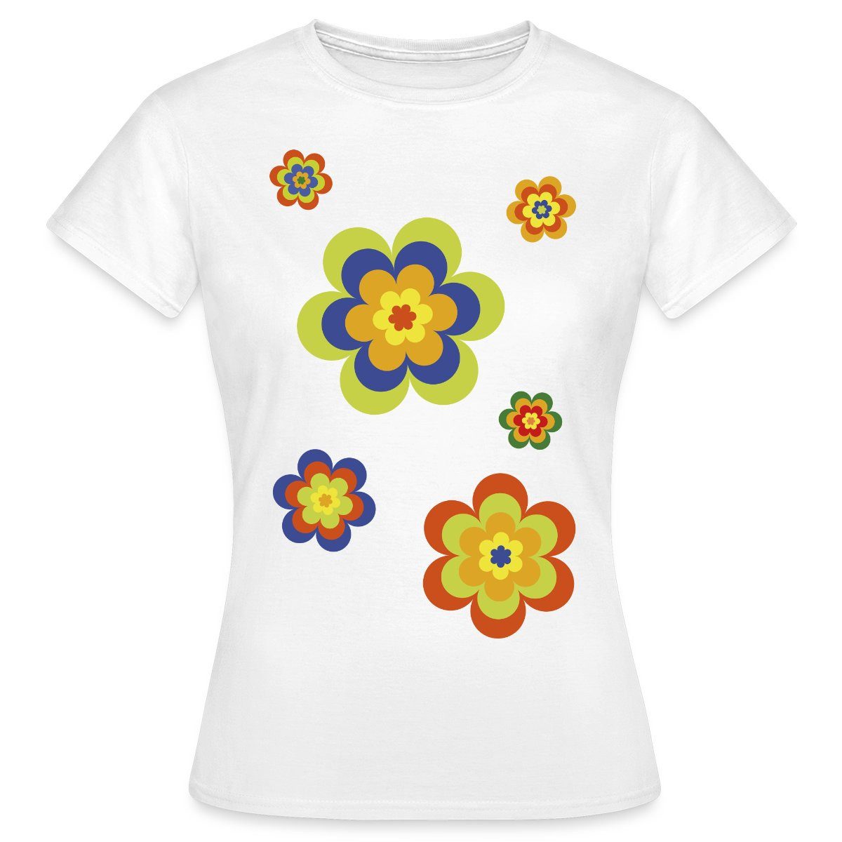 Spreadshirt T-Shirt Hippie Flower Power Blumen günstig online kaufen