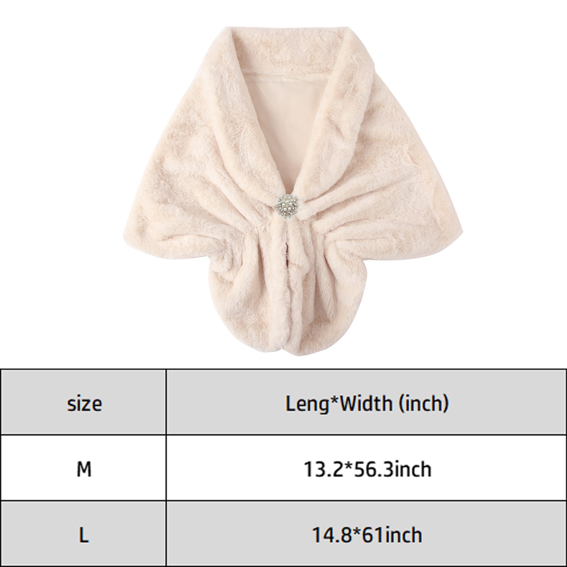 Coonoor Modeschal Damen Elegant Braut Hochzeit Kunstpelz Schal Wrap Braut Pelz Schal, Stola Fur Wraps und Tücher für Frauen