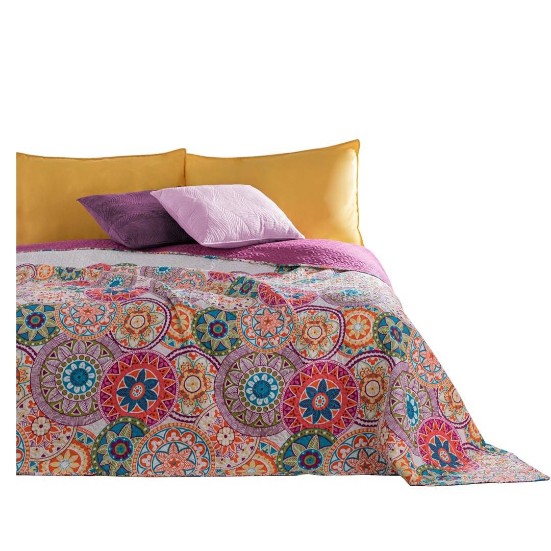 DecoKing Tagesdecke Bettüberwurf Tagesdecke mit Wendedesign Abstrakt Blumen günstig online kaufen