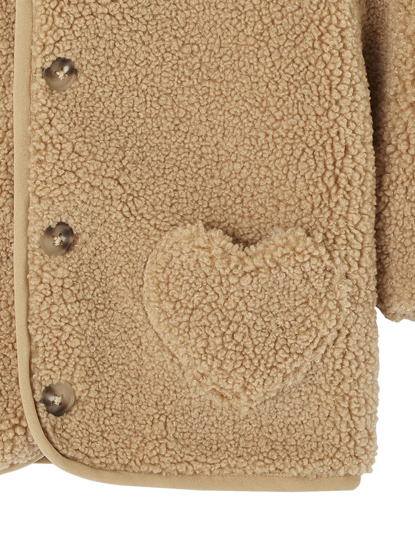 vertbaudet Dufflecoat Baby Jacke aus Teddyfleece mit Leo-Futter – Bild 3 von 5