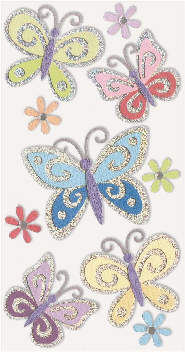 Heyda Sticker Heyda 203780607 Stick-On's-Mix "Butterflies" 7,5 x 16,5 cm