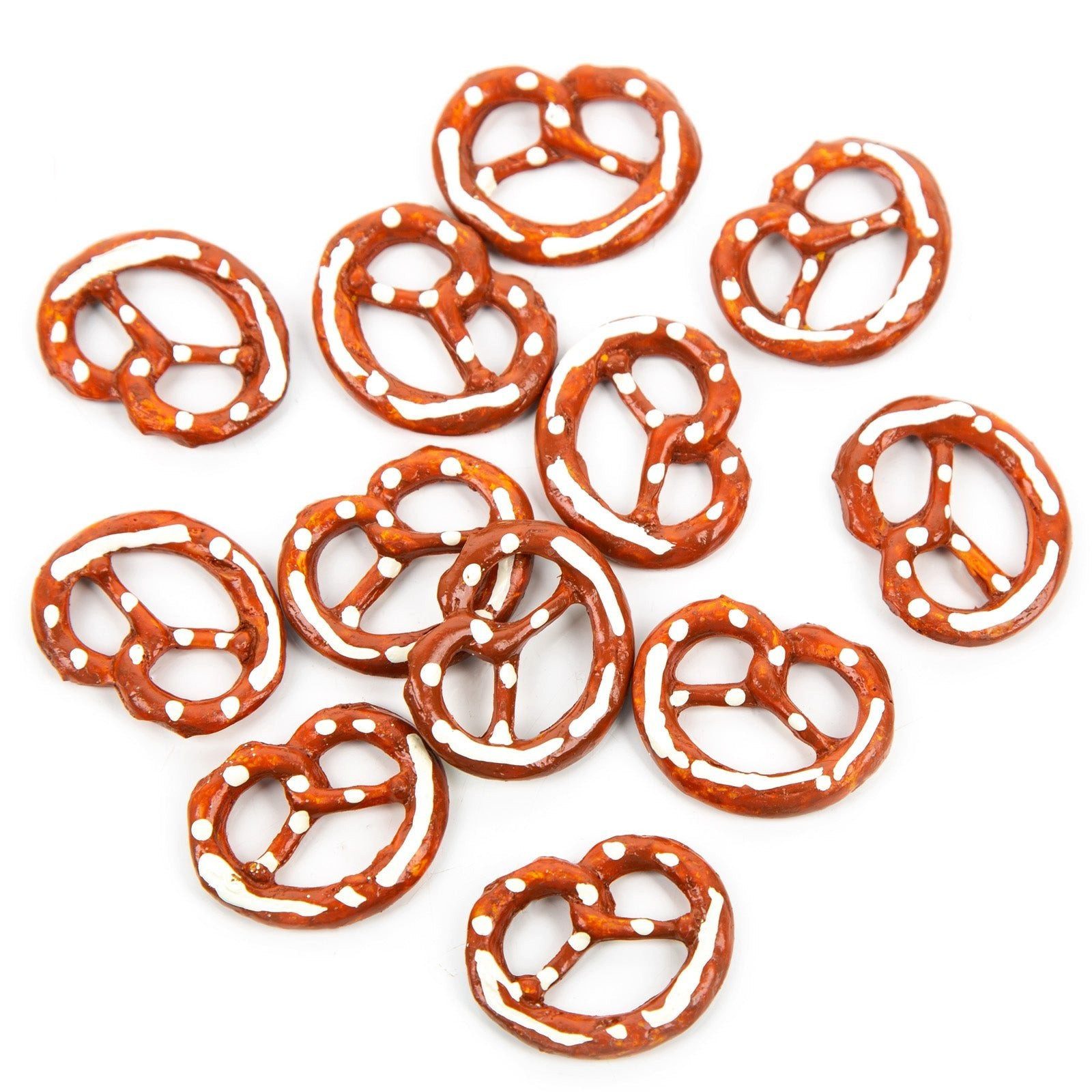 Logbuch-Verlag Dekofigur 12 künstliche Mini-Brezeln 3,5 cm für Trachtenschmuck & Deko