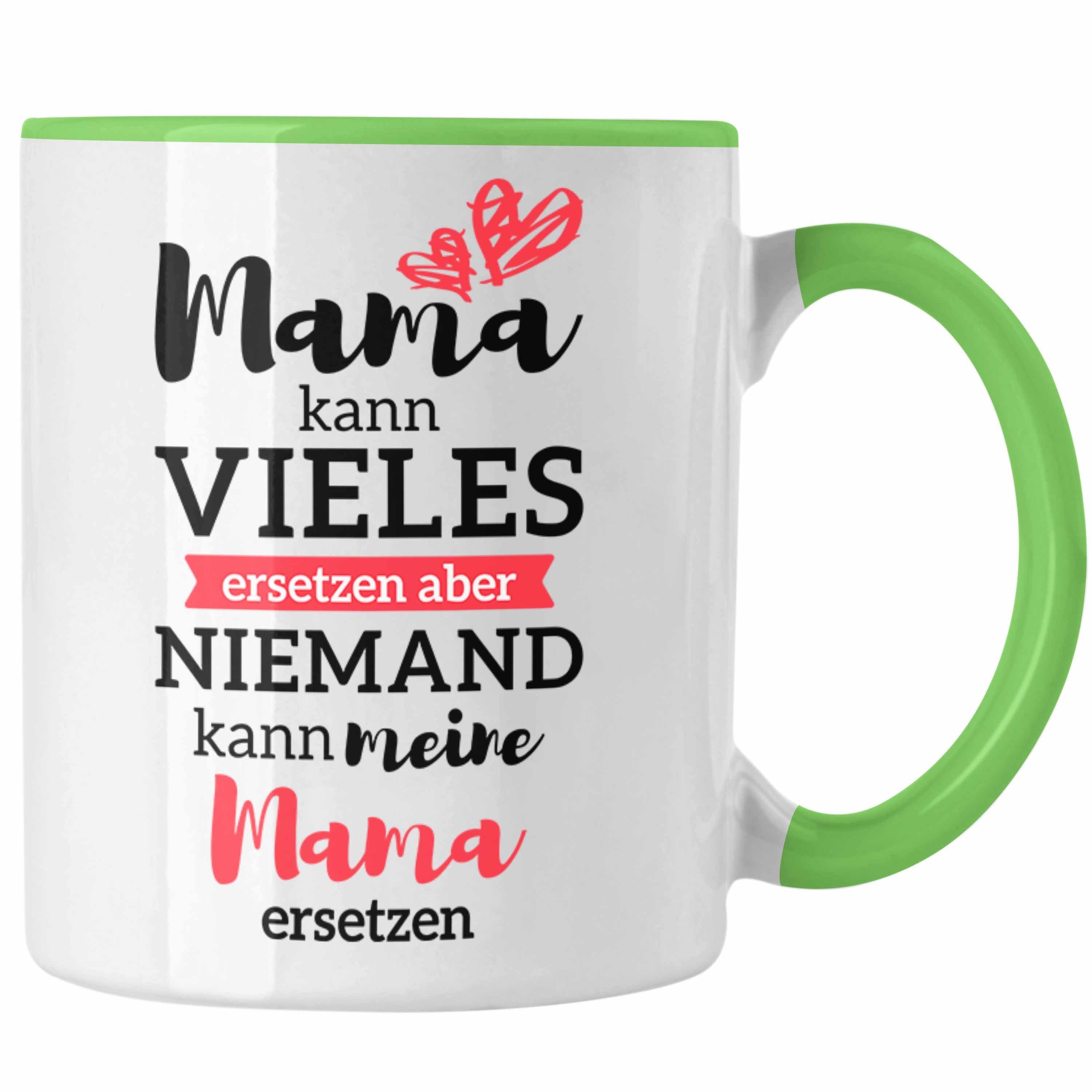 Muttertag - Mama Tasse Tochter Geschenk Mutter von Sohn Kaffeetasse Trendation Tasse Spruch Grün mit Trendation