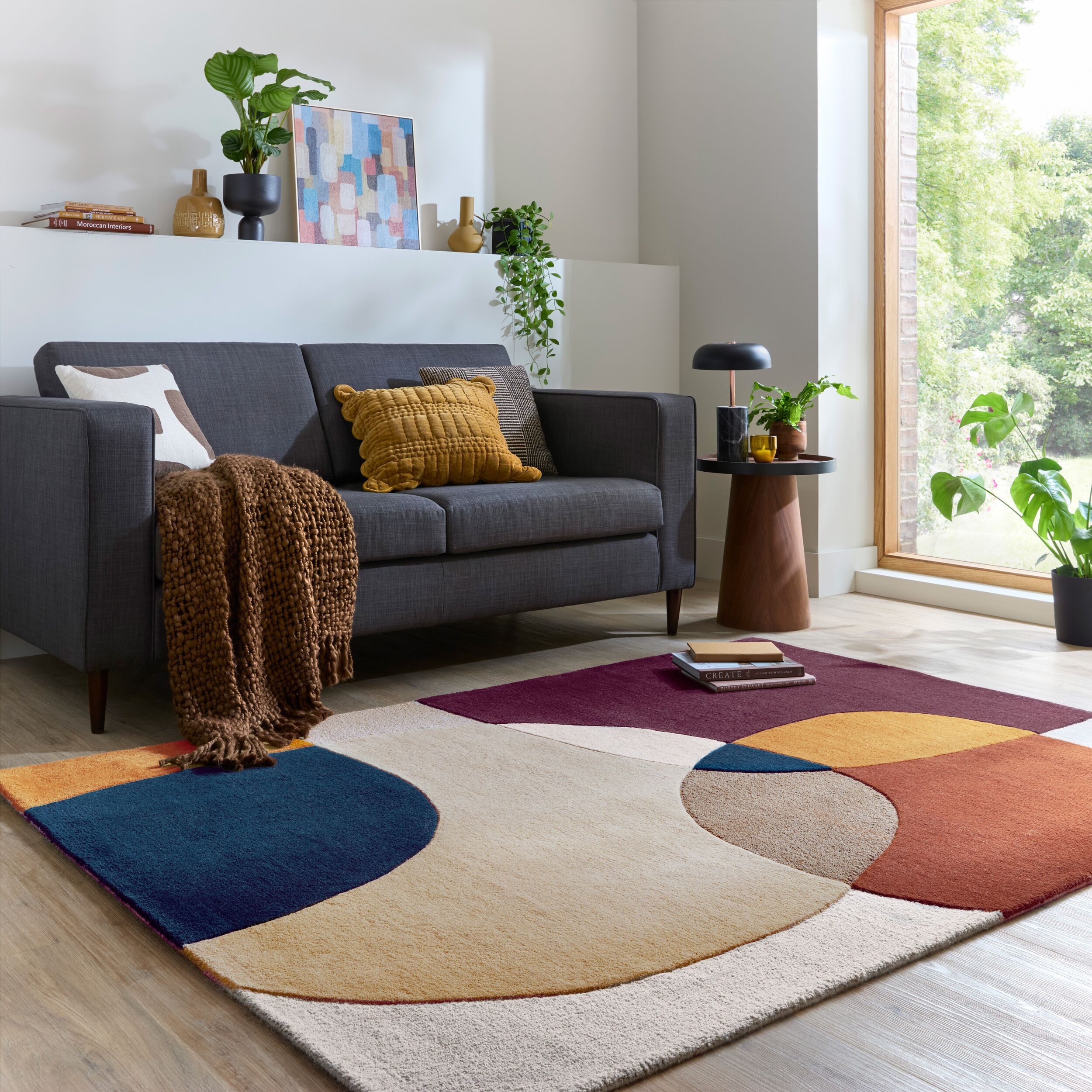 FLAIR RUGS Wollteppich Glow, gemustert & modern, rechteckig, Höhe: 8 mm, fußbodenheizungsgeeignet, mit Hoch-Tief-Effekt