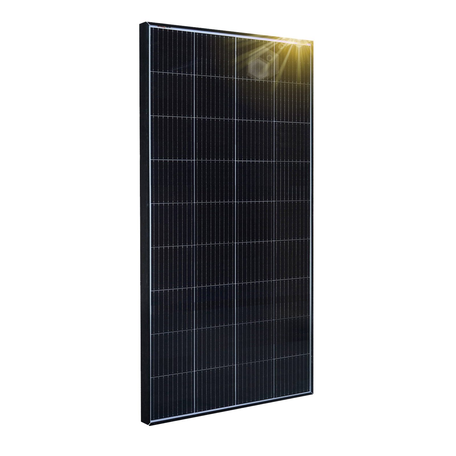 enjoy solar Solarmodul Schwarze Rahmen Monokristallin PERC-Zellen 150W- 200W 12V, Monokristalline PERC, (Leistungsgarantie bis 10 Jahren mit 90% und bis 25 Jahren mit 80), PERC Zellen, 9-Busbars Monokristalline
