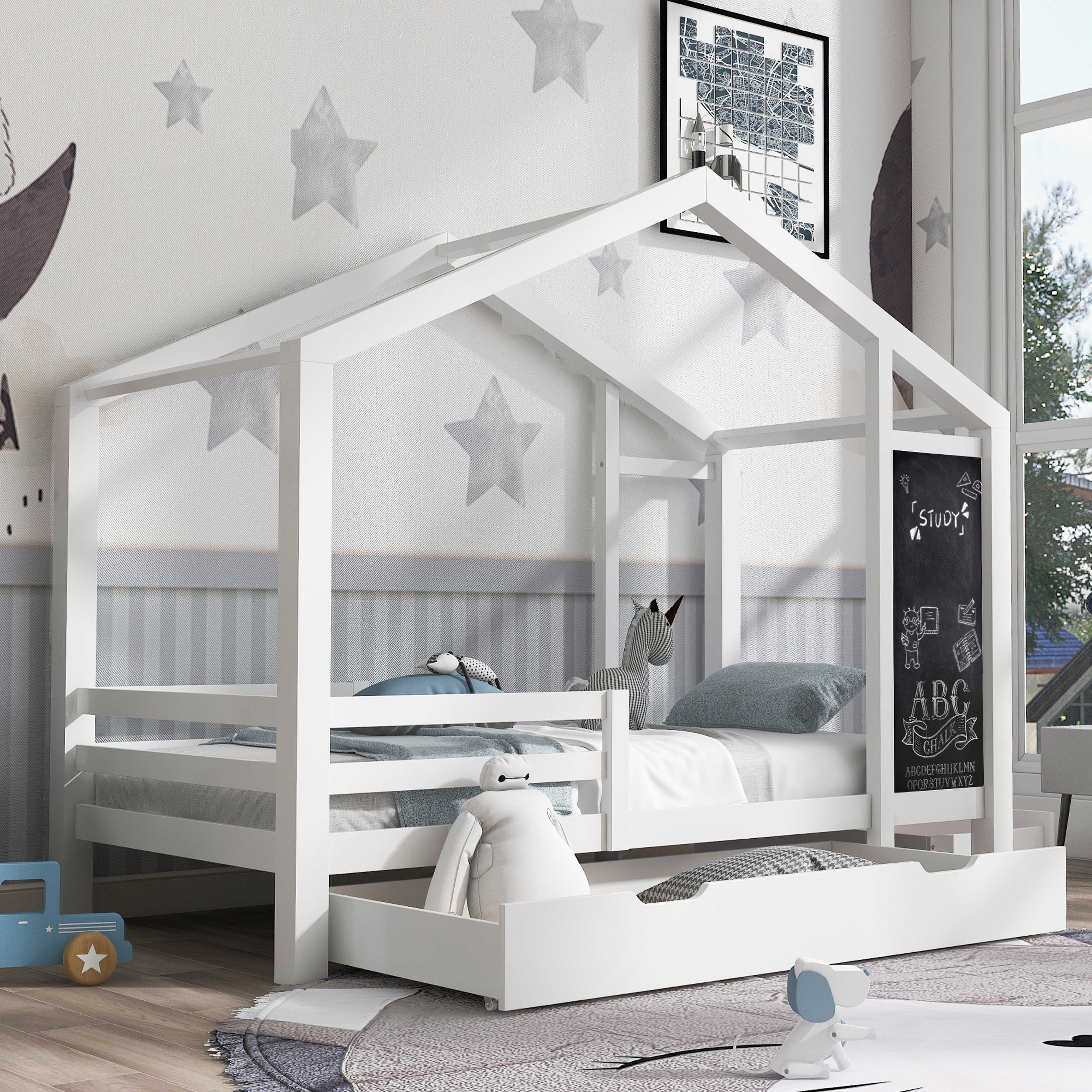 BlingBin Kinderbett Hausbett Hochbett mit Schubladen günstig online kaufen