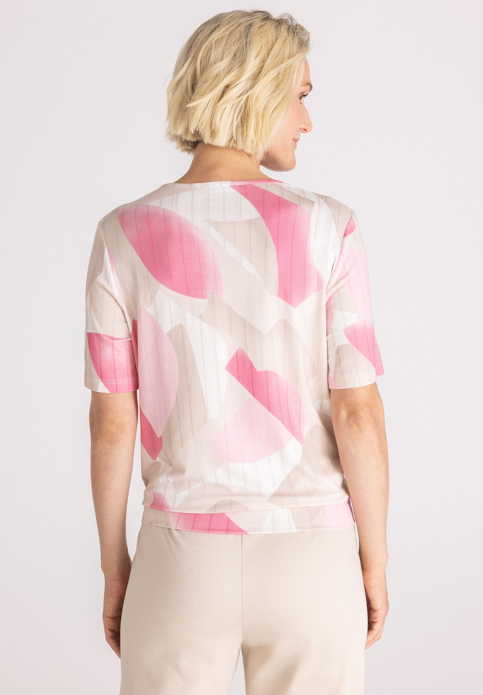 FRANK WALDER Blusenshirt mit Strukturstreifen