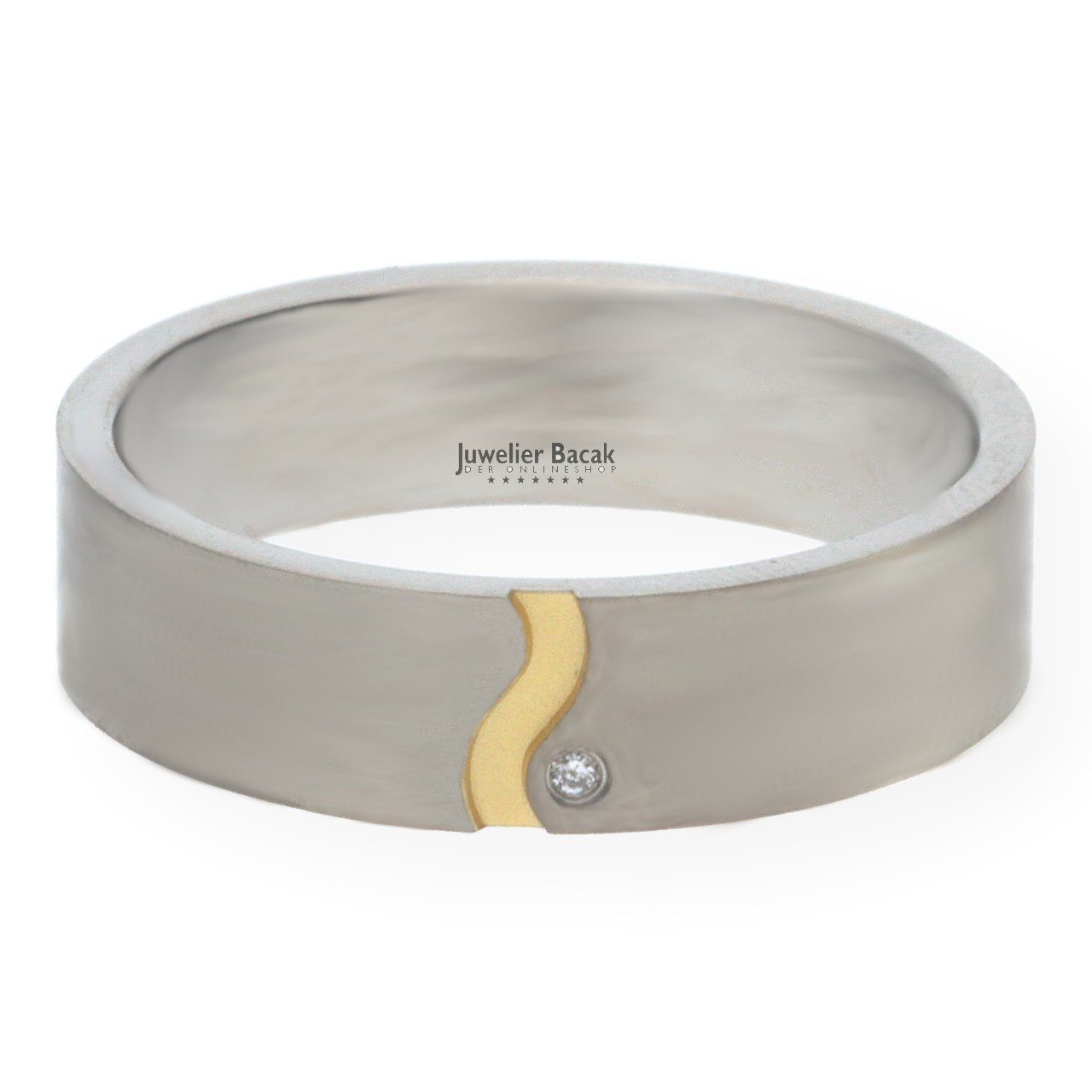 Boccia Fingerring Boccia Ring 0147-0456 mit Diamant (kein Set, 1-tlg)