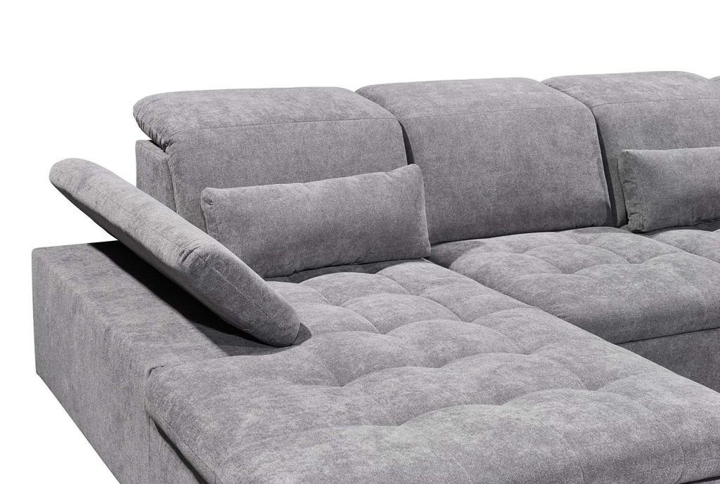 cm ED Ecksofa Wohnlandschaft Wohnlandschaft, U-Sofa 340x240 EXCITING Wayne Couch DESIGN Dunkelgrau