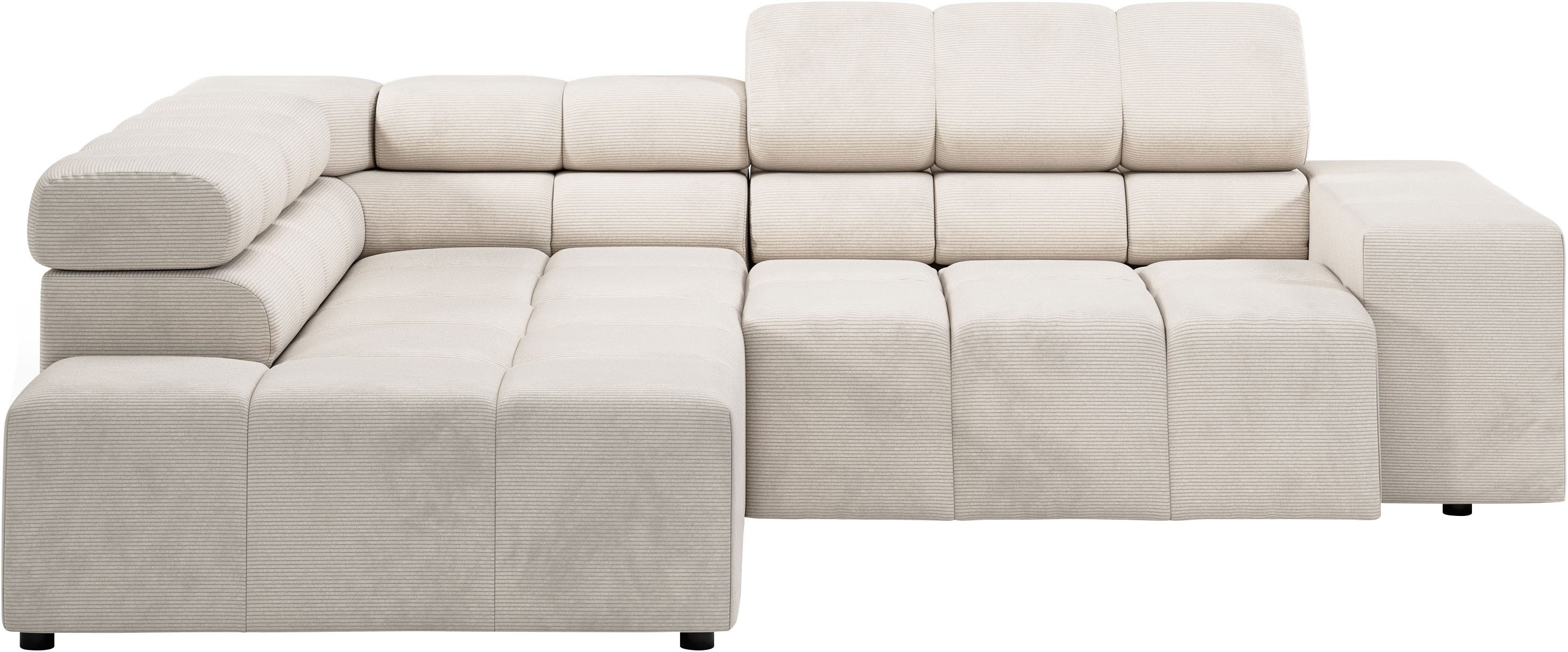 INOSIGN Ecksofa Ancona, incl. Kopfteilverstellung + günstig online kaufen