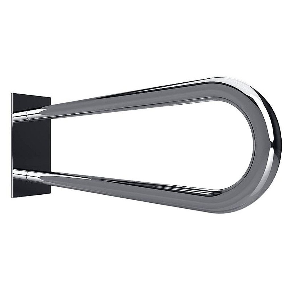 BRILLANTBAD® Stützklappgriff BELP Stützgriff U-Form Edelstahl poliert für Bad & WC >> Bohren