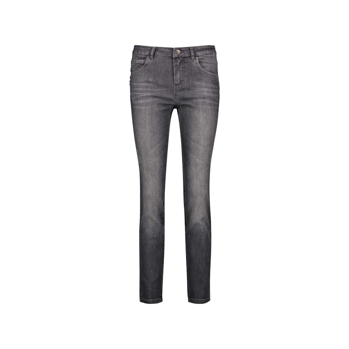 Skinny-fit-Jeans regular Taifun (1-tlg) grau