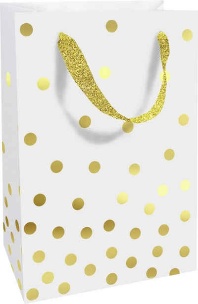 Braun+Company Atelier Geschenkpapier Braun & Company Geschenktasche Golden Dots weiß 11