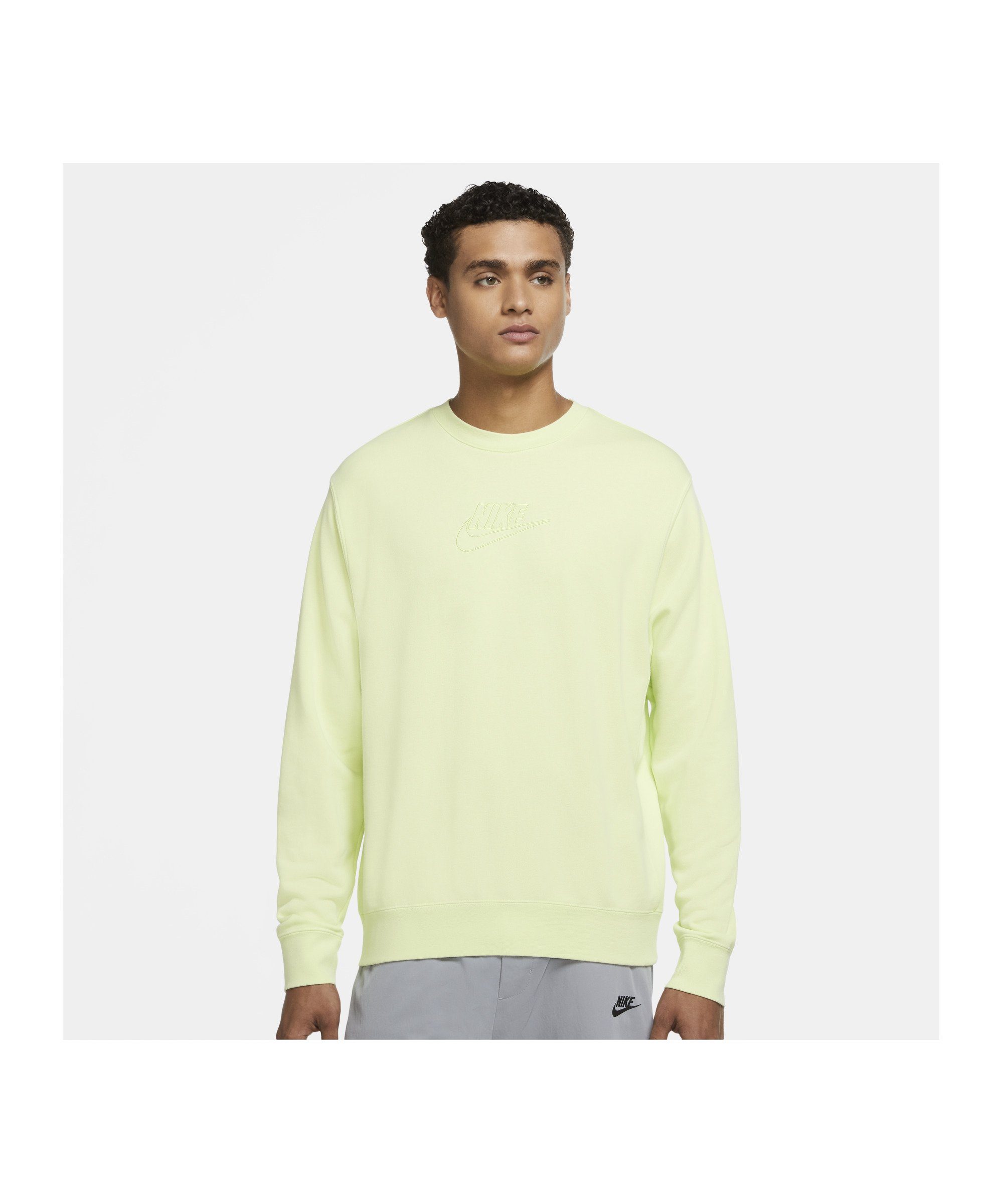 Nike Sportswear Sweatshirt Essentials+ French Crew gruen Terry Sweatshirt