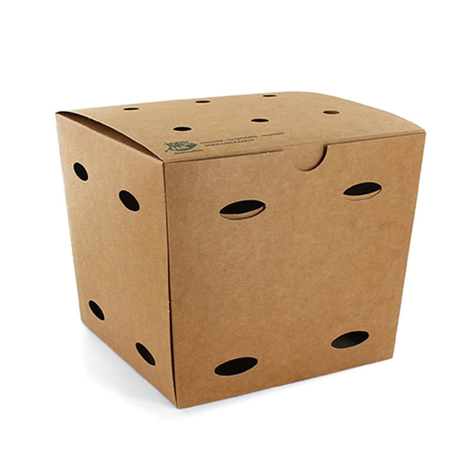 PAPSTAR Einwegschale 250 Stück Pommes-Frites-Boxen, Pappe pure 14 cm x 16 cm x 16 cm | Einwegschüsseln