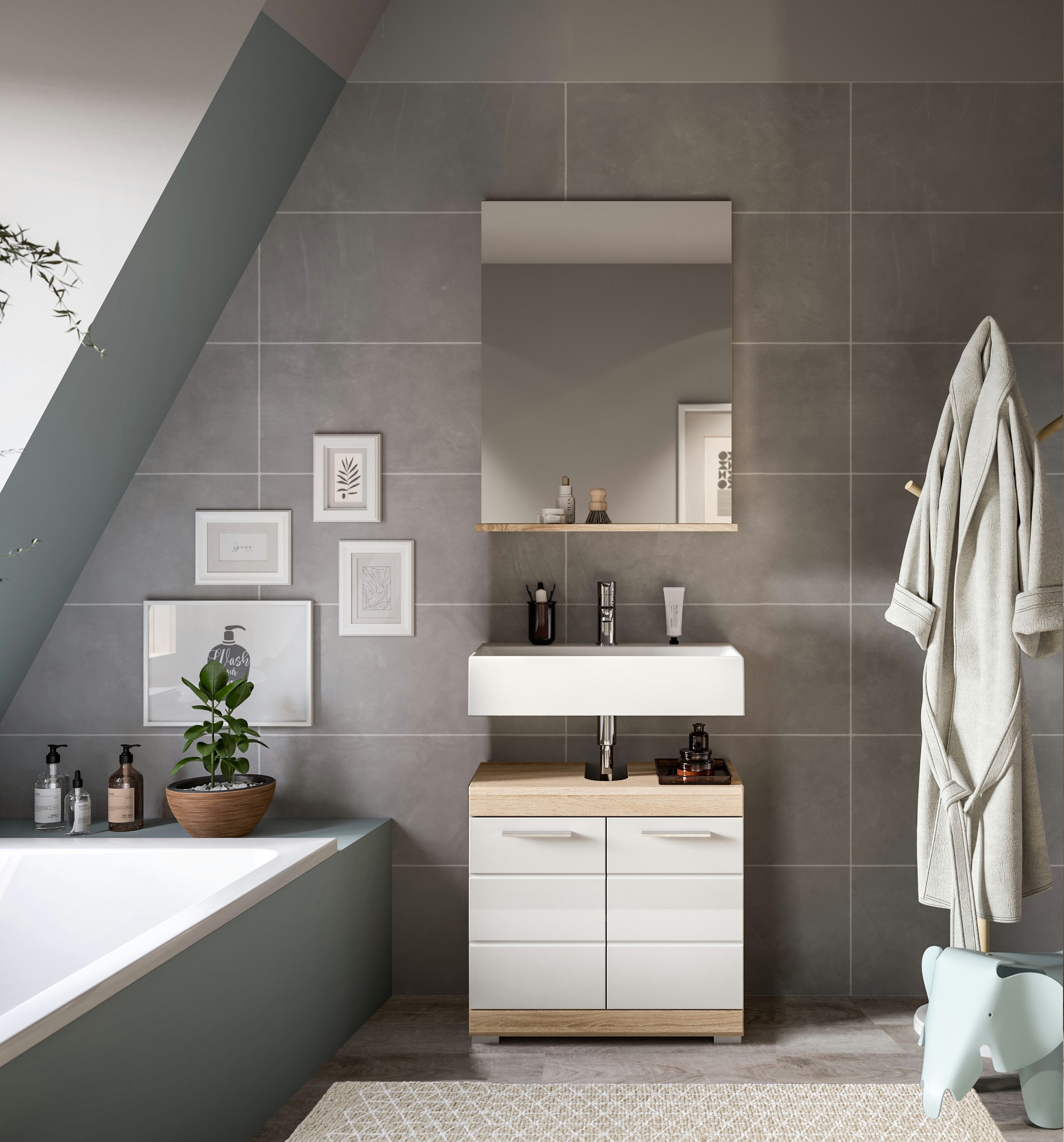 INOSIGN Badmöbel-Set Siena, 2 teilig, bestehend aus: Waschbeckenunterschran günstig online kaufen