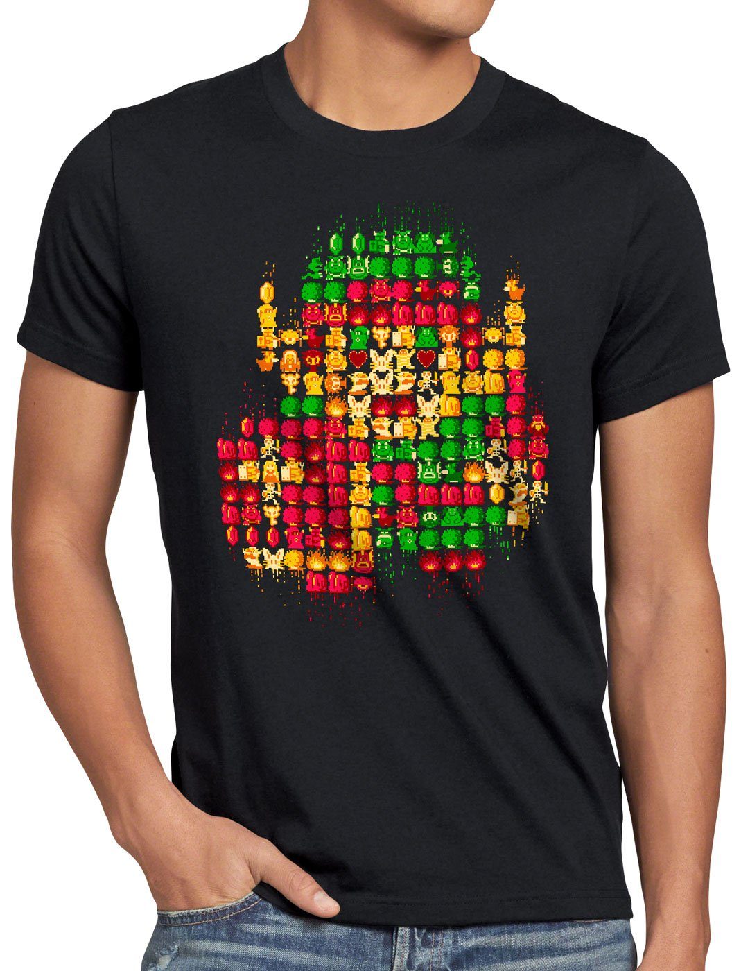 style3 Herren classic 8-Bit T-Shirt Link Print-Shirt gamer retro