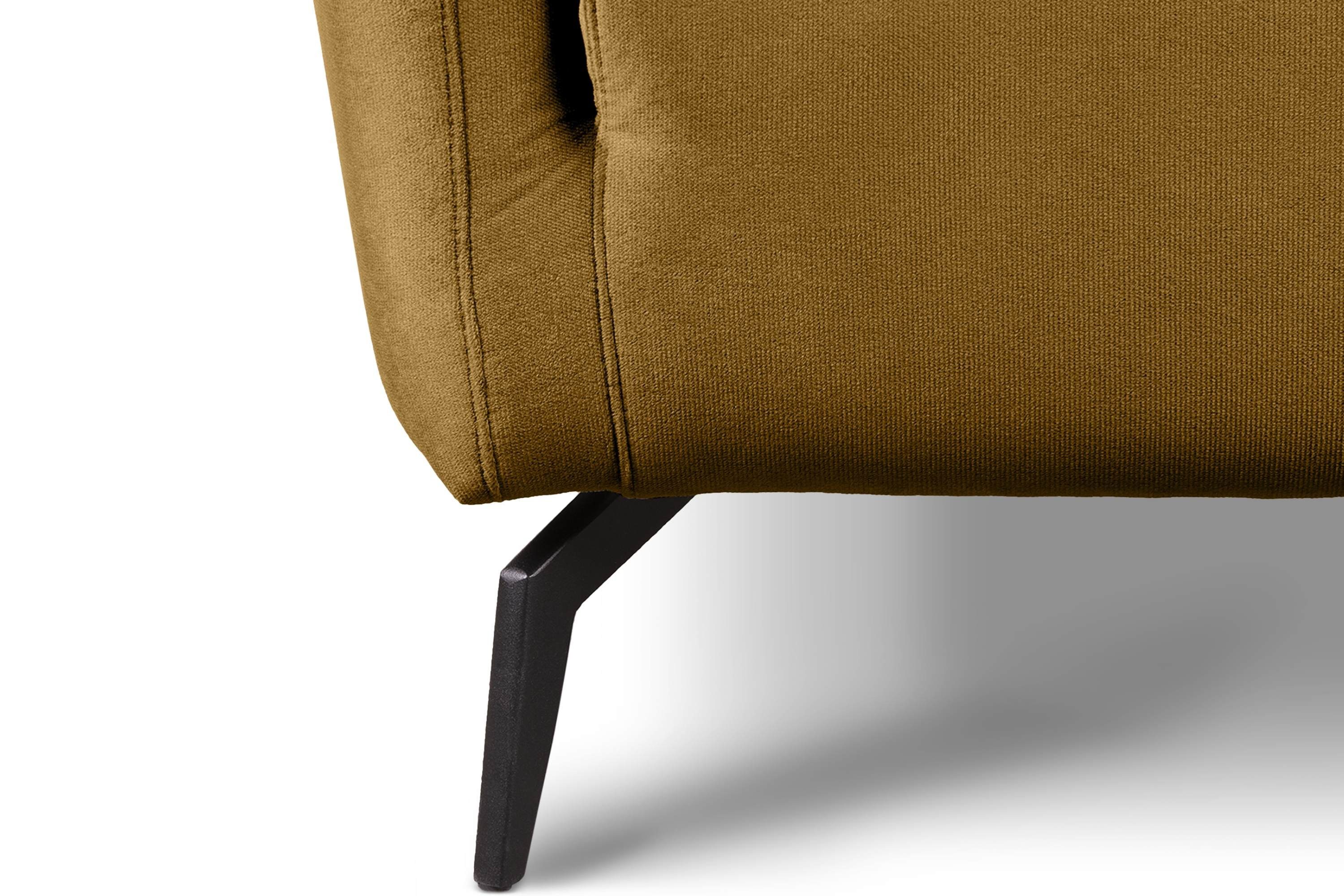 Feder im hohen | CORDI gewellte Metallfüßen, und honigfarben auf Sessel Sessel, Schaumstoff honigfarben Sitz Konsimo Gesteppter